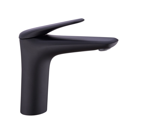 Bateria łazienkowa umywalkowa w kolorze czarnym, niska 15 cm DOKS