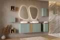Szafka łazienkowa wisząca, ryflowane fronty w kolorze miętowym 30 cm ONYX