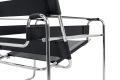 Fotel na metalowym stelażu w loftowym stylu, czarna ekoskóra 83 cm DIXIT