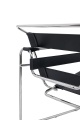 Fotel na metalowym stelażu w loftowym stylu, czarna ekoskóra 83 cm DIXIT