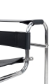 Fotel na metalowym stelażu w loftowym stylu, czarna ekoskóra 83 cm DIXIT