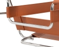 Fotel na metalowym stelażu w loftowym stylu, brązowa ekoskóra 83 cm DIXIT