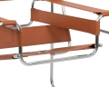 Fotel na metalowym stelażu w loftowym stylu, brązowa ekoskóra 83 cm DIXIT