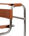 Fotel na metalowym stelażu w loftowym stylu, brązowa ekoskóra 83 cm DIXIT
