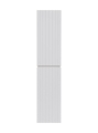 Słupek łazienkowy z półkami, ryflowane fronty w kolorze białym 160 cm FRANK