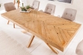 Stół z grubym blatem w jodełkę, z drewna sosnowego200/80 cm ESTIVE