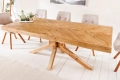 Stół z grubym blatem w jodełkę, z drewna sosnowego200/80 cm ESTIVE