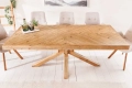 Stół z grubym blatem w jodełkę, z drewna sosnowego 160/80 cm PINE