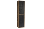 Wisząca szafka łazienkowa z półkami, w kolorze dąb huton/beton 170 cm HILL