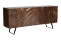 Nowoczesna komoda z drewna mango 175 cm, metalowe nogi, FERDI