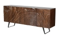 Nowoczesna komoda z drewna mango 175 cm, metalowe nogi, FERDI