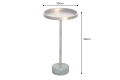 Metalowy stolik kawowy na zielonej, marmurowej podstawie 30/56 cm FIORENZA