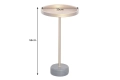 Metalowy stolik kawowy na czarnej, marmurowej podstawie 30/56 cm FIORENZA