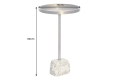 Metalowy stolik kawowy na marmurowej podstawie 36/60cm FIORENZA