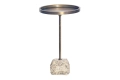 Metalowy stolik kawowy na marmurowej podstawie 36/60cm FIORENZA