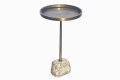 Metalowy stolik kawowy na marmurowej podstawie 36/60cm FIORENZA