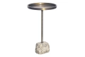Metalowy stolik kawowy na marmurowej podstawie 36/60cm FIORENZA