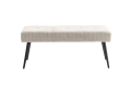 Ławka tapicerowana na metalowych nogach, w kolorze kremowym 100 cm AURELLE