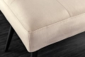 Ławka tapicerowana na metalowych nogach, szampański velvet 100 cm AURELLE