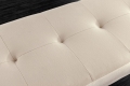 Ławka tapicerowana na metalowych nogach, szampański velvet 100 cm AURELLE