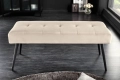 Ławka tapicerowana na metalowych nogach, szampański velvet 100 cm AURELLE