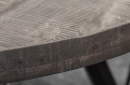 Okrągły stół z drewna mango na metalowych nogach, industrialny szary 120 cm ETOS