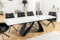 Ceramiczny stół rozkładany, blat imitujący marmur, metalowe nogi 180-260 cm OVIL