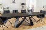 Ceramiczny stół rozkładany, blat imitujący kamień, metalowe nogi 180-260 cm OVIL