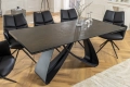 Ceramiczny stół rozkładany, blat imitujący kamień, metalowe nogi 180-260 cm OVIL