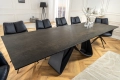 Ceramiczny stół rozkładany, blat imitujący kamień, metalowe nogi 180-260 cm OVIL