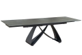Ceramiczny stół rozkładany, blat imitujący kamień, metalowe nogi 180-260 cm OVIL