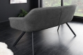 Pikowana sofa w kolorze szarym, na metalowych nogach 165 cm ADRIANA