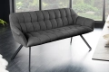 Pikowana sofa w kolorze szarym, na metalowych nogach 165 cm ADRIANA