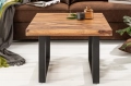 Stolik kawowy na metalowych nogach, drewno sheesham 60/60 cm CUBO