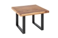 Stolik kawowy na metalowych nogach, drewno sheesham 60/60 cm CUBO