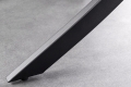 Stół z blatem ceramicznym o wyglądzie antracytu, na metalowych nogach 120 cm PINCO