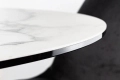 Stół z blatem ceramicznym o wyglądzie marmuru, na metalowych nogach 120 cm PAFE