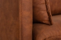 Sofa trzyosobowa na metalowych nogach, w kolorze brązowym 195 cm NIVO