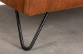 Sofa trzyosobowa na metalowych nogach, w kolorze brązowym 195 cm NIVO