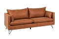 Sofa trzyosobowa na metalowych nogach, w kolorze brązowym 195 cm NIVO