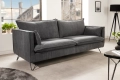 Sofa trzyosobowa na metalowych nogach, w kolorze szarym 195 cm NIVO