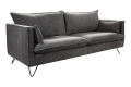 Sofa trzyosobowa na metalowych nogach, w kolorze szarym 195 cm NIVO