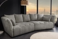Sofa trzyosobowa pikowana, tkanina boucle w kolorze szarym 295 cm LAZULI