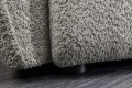 Sofa trzyosobowa pikowana, tkanina boucle w kolorze szarym 295 cm LAZULI