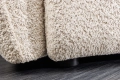 Sofa trzyosobowa pikowana, tkanina boucle w kolorze beżowym 295 cm LAZULI