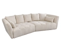 Sofa trzyosobowa pikowana, tkanina boucle w kolorze beżowym 295 cm LAZULI