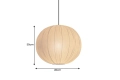 Lampa sufitowa w stylu boho, materiałowy klosz w kolorze złotym 35 cm SASSY