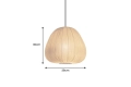 Lampa sufitowa w stylu boho, materiałowy klosz w kolorze złotym 30 cm SASSY