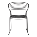 Ażurowe czarne krzesło RAS, w całości metalowe