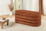 Aksamitna pufa ze schowkiem w kolorze brązowym 113 cm PICO
